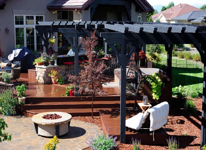 outdoor fireplace